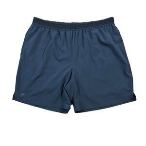 Fabletics 8" Fundamental Shorts‎ Men Size 2XL Navy Athletic Shorts Elastic Waist
